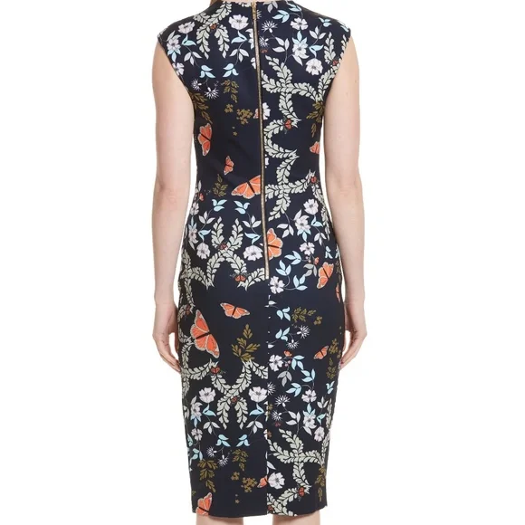 NWT $315 Ted Baker London Kiarra Kyoto Gardens Sheath Dress in size 0! - Picture 2 of 8